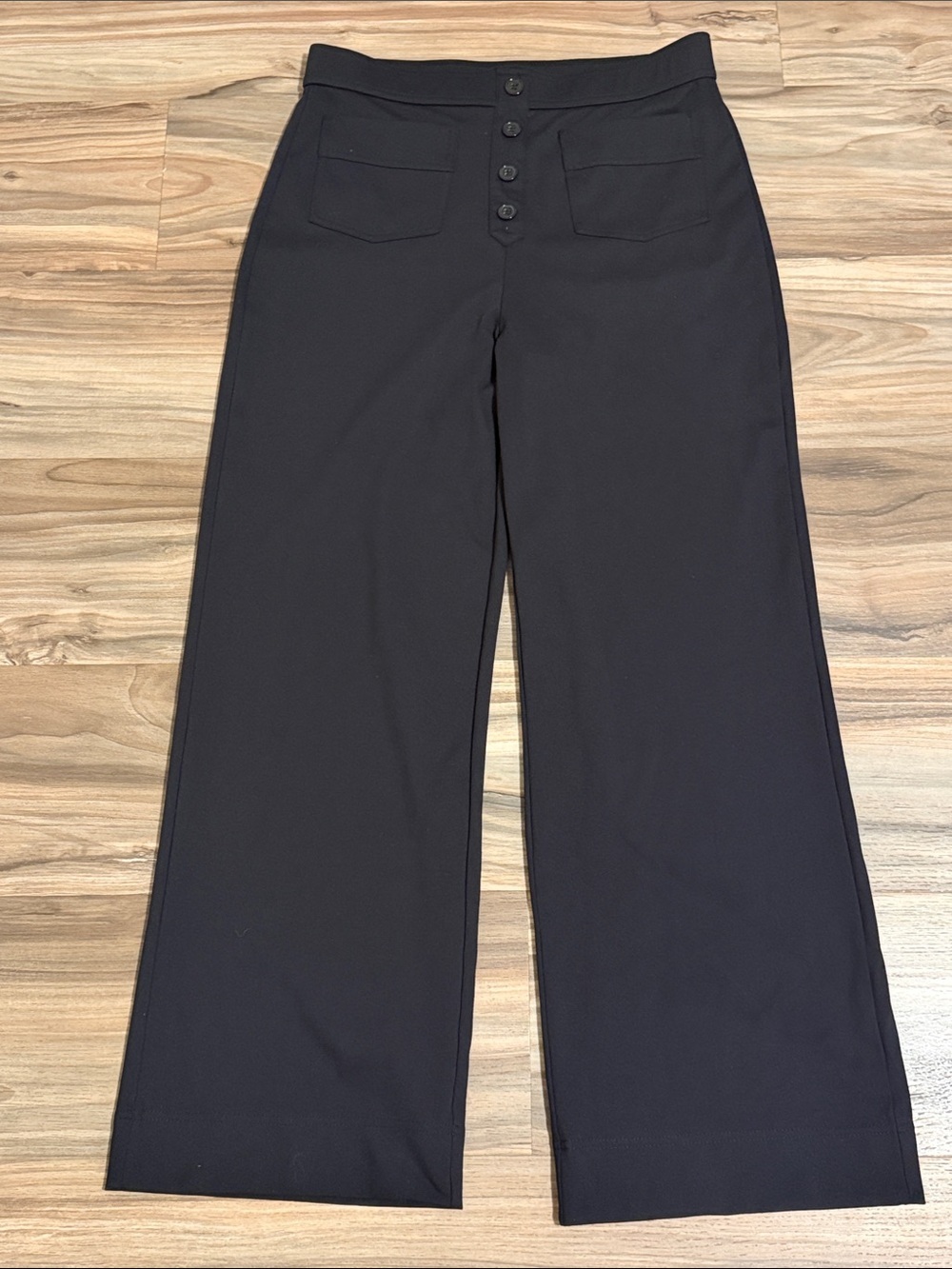Halara DayStretch High Waisted Straight Leg Pull-On Pants Women XL Black Casual